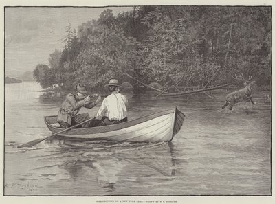 Chasse au cerf sur un lac de New York - Rufus Fairchild Zogbaum